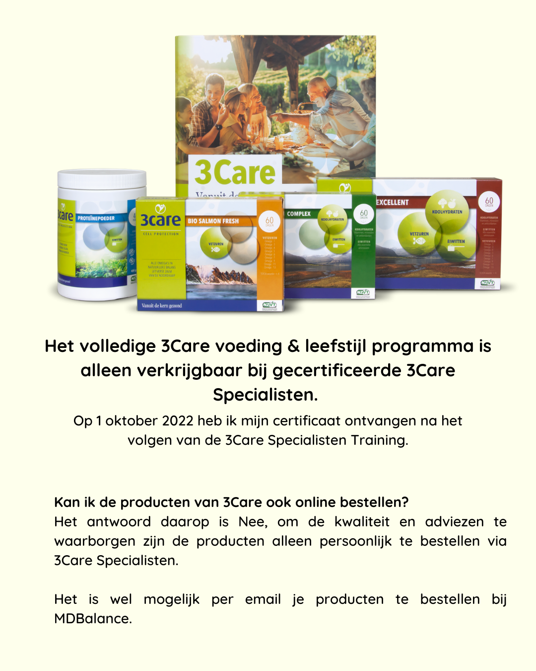 Kan ik de producten van 3Care ook online bestellen
